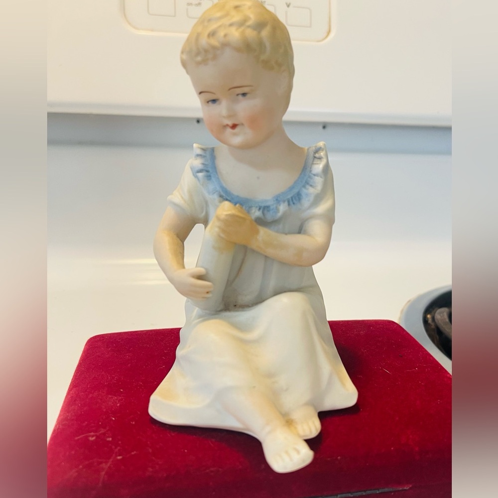 Vintage German Dresden Bisque Piano Baby - Picture 5 of 7